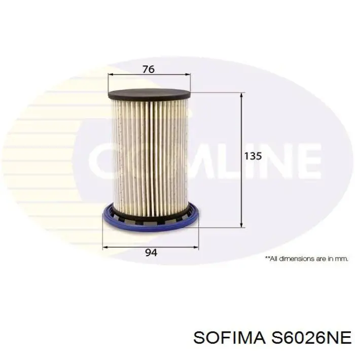 Фільтр тонкого очищення палива Sofima S6026NE ціна, від 19.12 USD