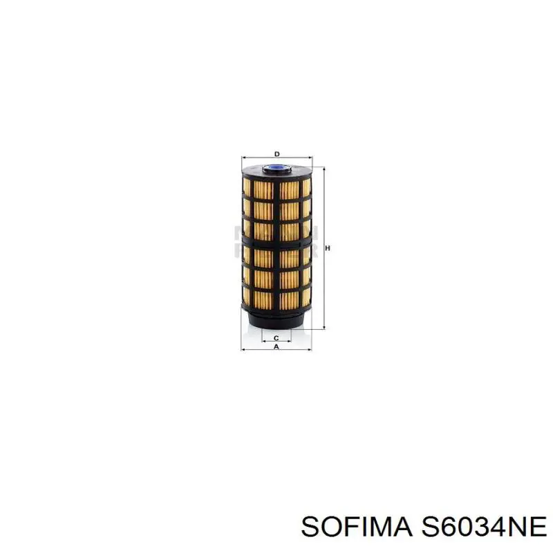 Паливний фільтр S6034NE Sofima