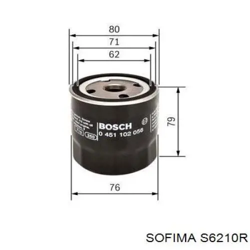 Масляний фільтр двигуна Sofima S6210R ціна, від 4.84 USD