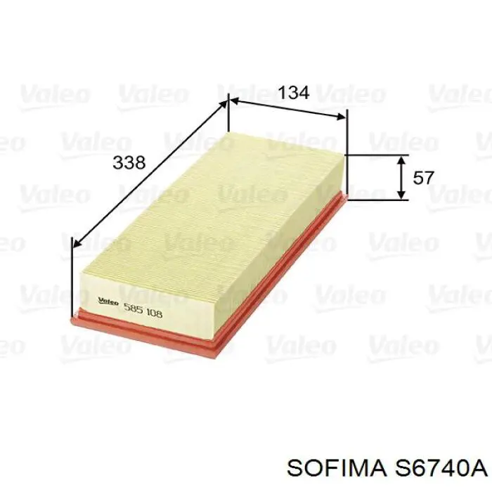 Елемент повітряного фільтра Sofima S6740A ціна, від 4.90 USD