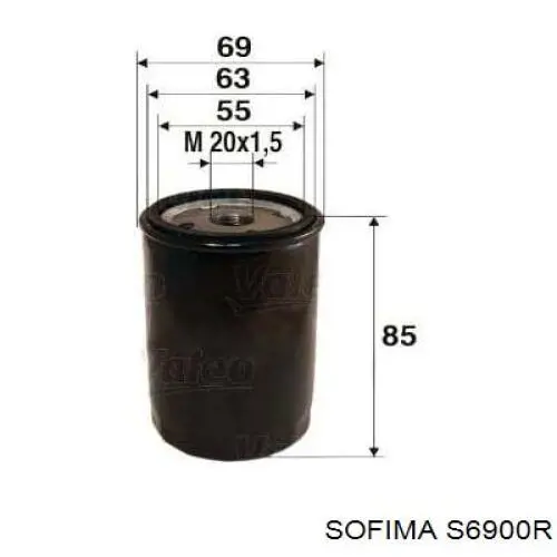 Масляний фільтр двигуна Sofima S6900R ціна, від 6.75 USD