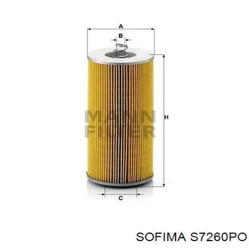 S7260PO Sofima фільтр масляний