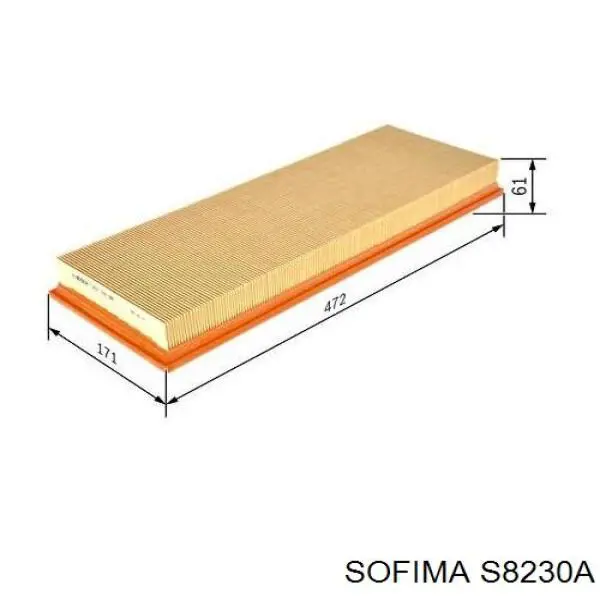 S8230A Sofima фільтр повітряний