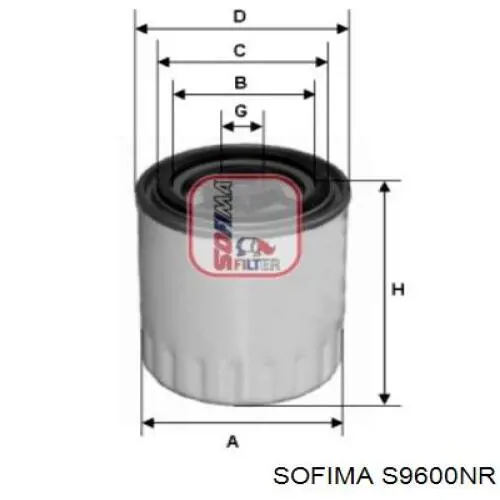 S9600NR Sofima фільтр паливний