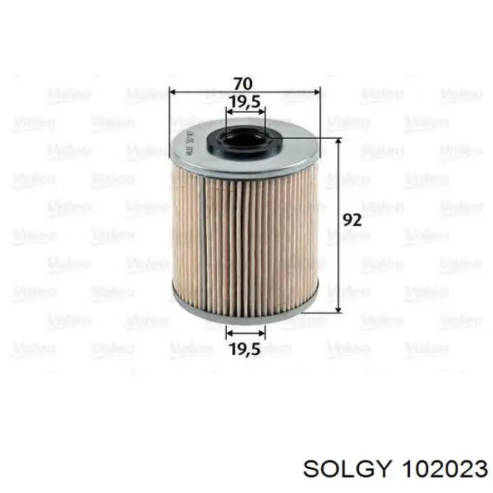 Фільтр паливний 102023 Solgy