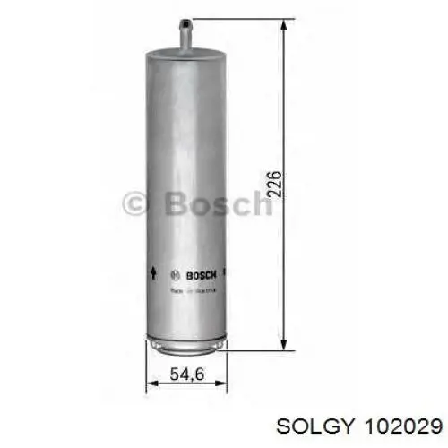 Паливний фільтр 102029 Solgy