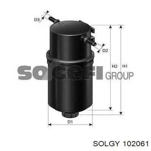 Фільтр тонкого очищення палива Solgy 102061 ціна, від 14.21 USD