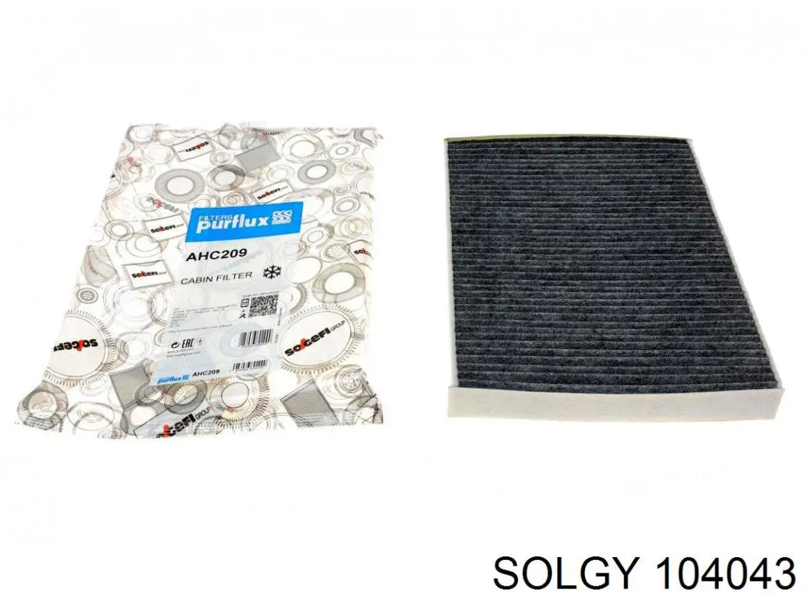 Купити 104043 Solgy Фільтр салону вугільний