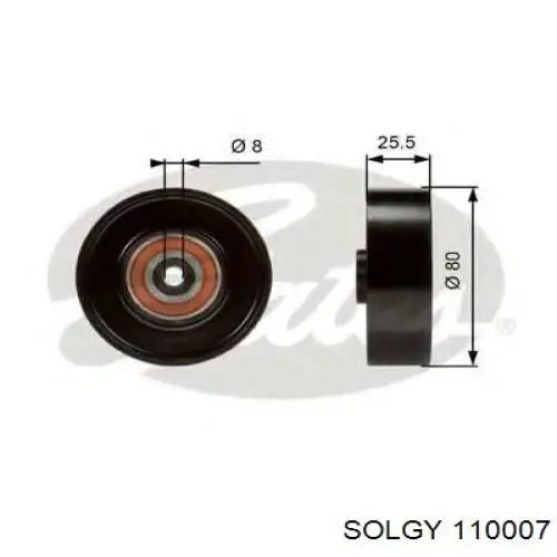 Натяжний ролик 110007 Solgy