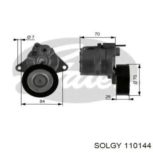 110144 Solgy Натяжна планка поліклинового ременя