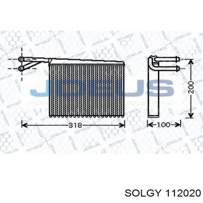 Радіатор пічки (обігрівача) Solgy 112020 ціна, від 33.27 USD