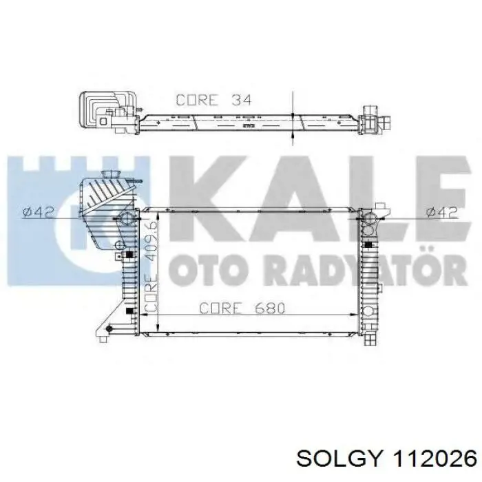 Радіатор 112026 Solgy