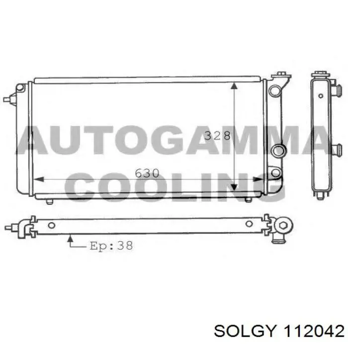 Радіатор основний Solgy 112042 ціна, від 100.14 USD