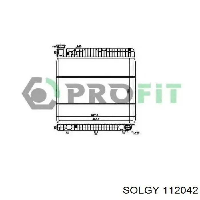 Купити 112042 Solgy Радіатор двигуна