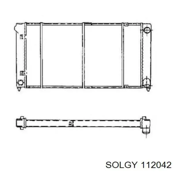 112042 Solgy Радіатор охолодження двигуна