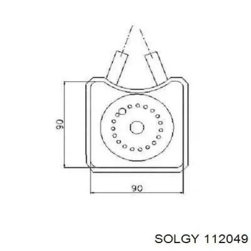 112049 Solgy радіатор масляний (холодильник, під фільтром)