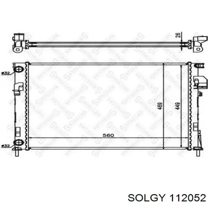 112052 Solgy радіатор охолодження двигуна