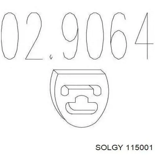 115001 Solgy Кронштейн кріплення глушника