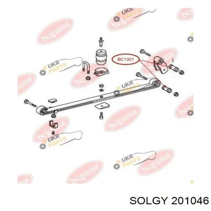 Сайлентблок/втулка ресори передньої Solgy 201046 ціна, від 3.59 USD