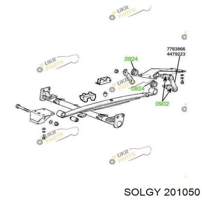 Купити 201050 Solgy Сайлентблок сережки ресори