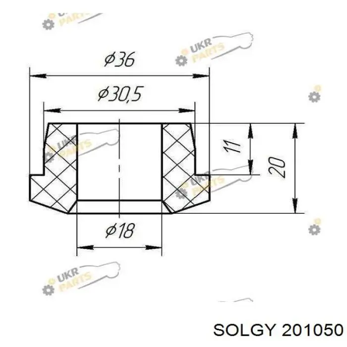 201050 Solgy Сайлентблок сережки ресори