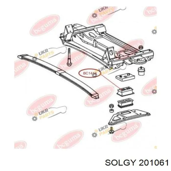 Відбійник передньої ресори Solgy 201061 ціна, від 4.39 USD