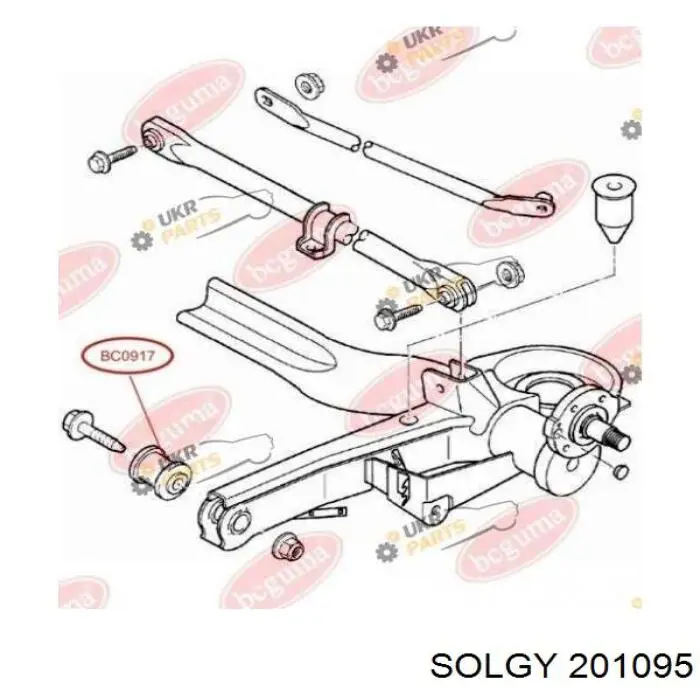 Сайлентблок задньої балки/підрамника Solgy 201095 ціна, від 7.11 USD