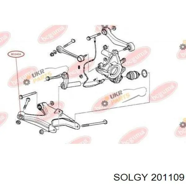 Купити 201109 Solgy Сайлентблок заднього нижнього важеля