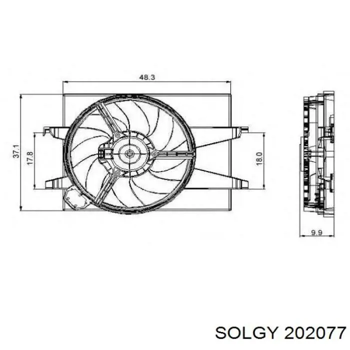 202077 Solgy Тяга переднього стабілізатора