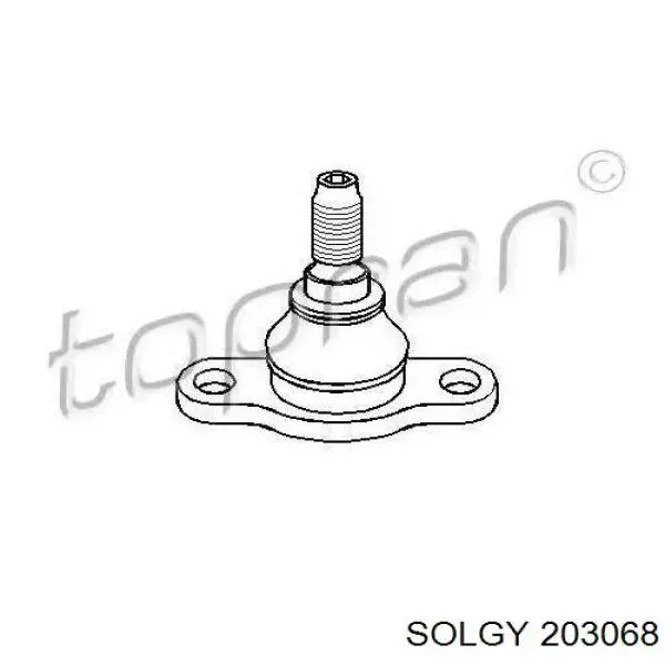 Кульова опора, нижня Solgy 203068