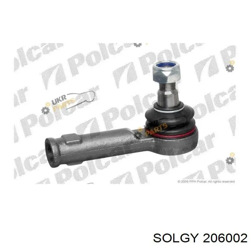 206002 Solgy Накінечник поздовжньої рульової тяги, задній