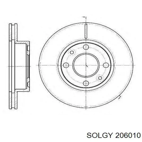 206010 Solgy Зовнішній наконечник рульової тяги