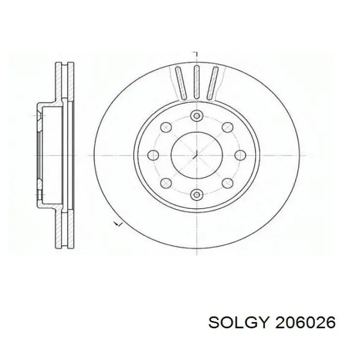 Накінечник рульової тяги, зовнішній 206026 Solgy