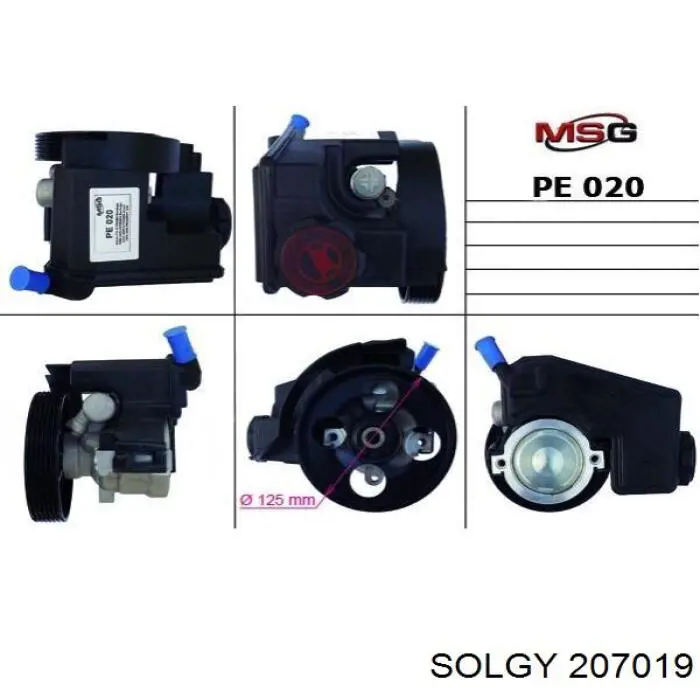 207019 Solgy насос гідропідсилювача керма (гпк)