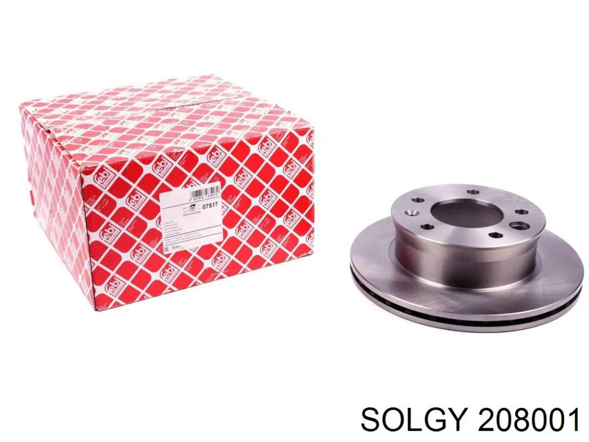 Диск переднього гальма Solgy 208001 ціна, від 31.39 USD