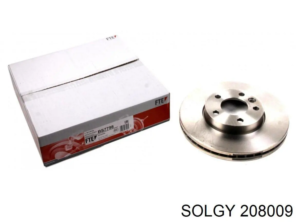 Гальмівні диски передні 208009 Solgy