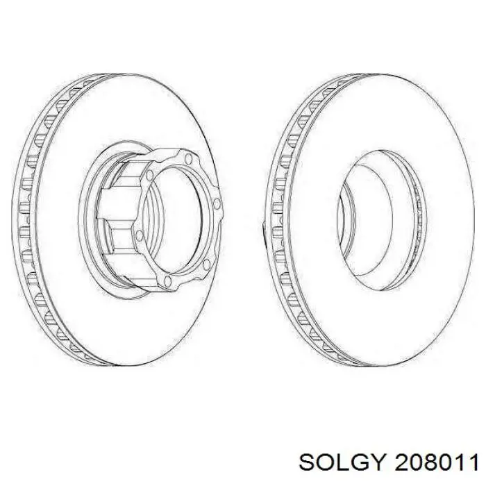 Гальмівні диски передні 208011 Solgy