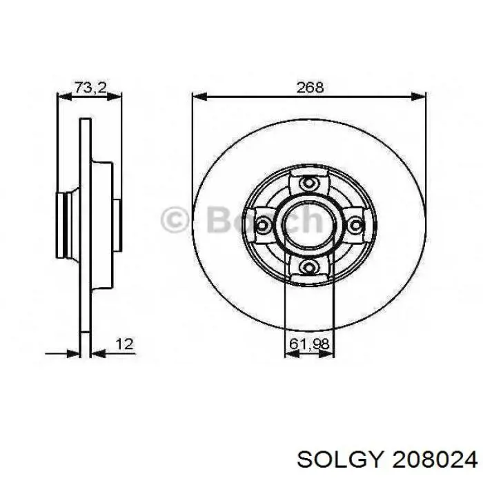208024 Solgy Дискові гальма