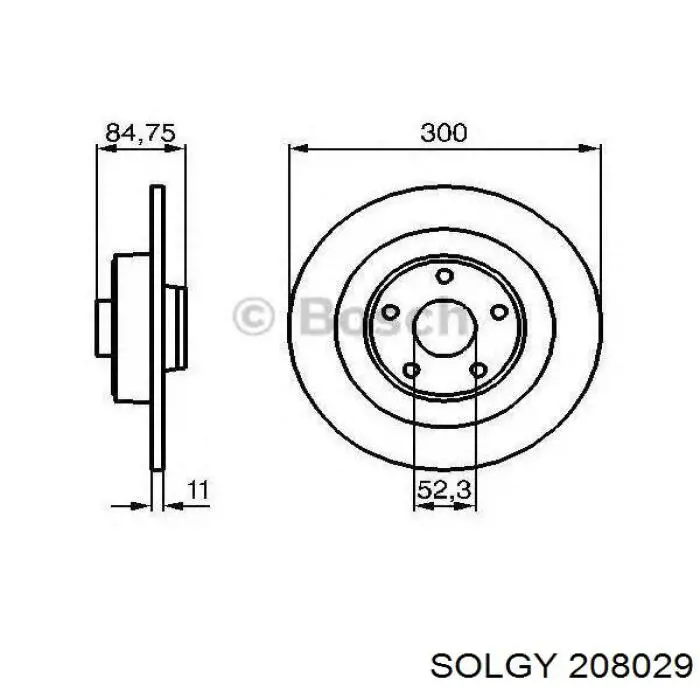Задні дискові гальма Solgy 208029 ціна, від 63.71 USD