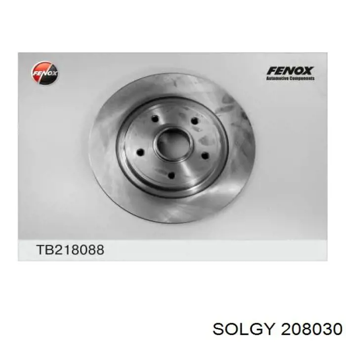 Гальмівні диски 208030 Solgy