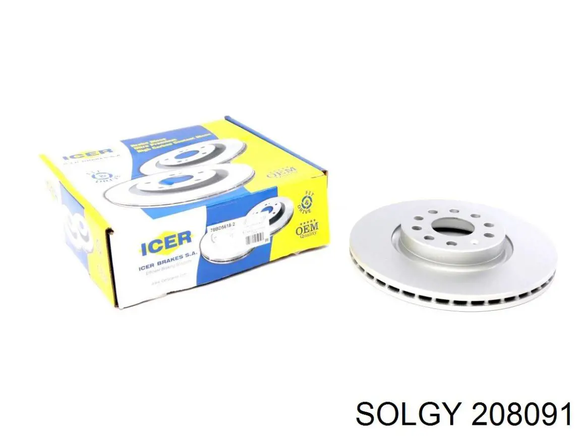 208091 Solgy Ремкомплект передніх гальм