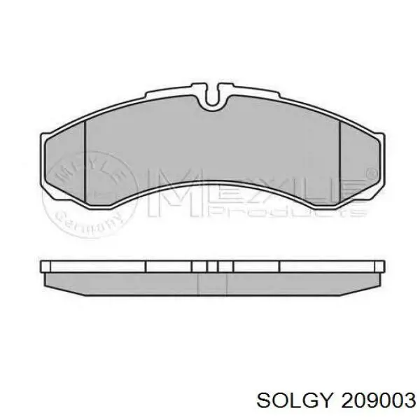 209003 Solgy Передні гальмівні колодки