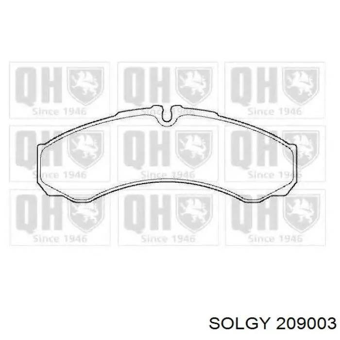 Купити 209003 Solgy Колодки гальмівні передні, дискові