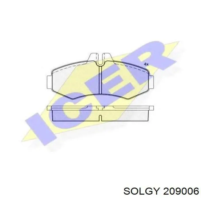 Гальмівні колодки Solgy 209006 ціна, від 14.76 USD