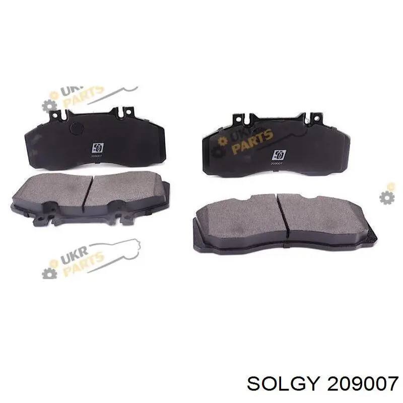 209007 Solgy Колодки гальмівні задні, дискові