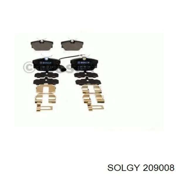 Задні гальмівні колодки 209008 Solgy