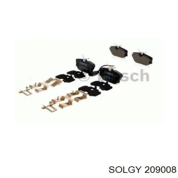 209008 Solgy Колодки гальмівні задні, дискові