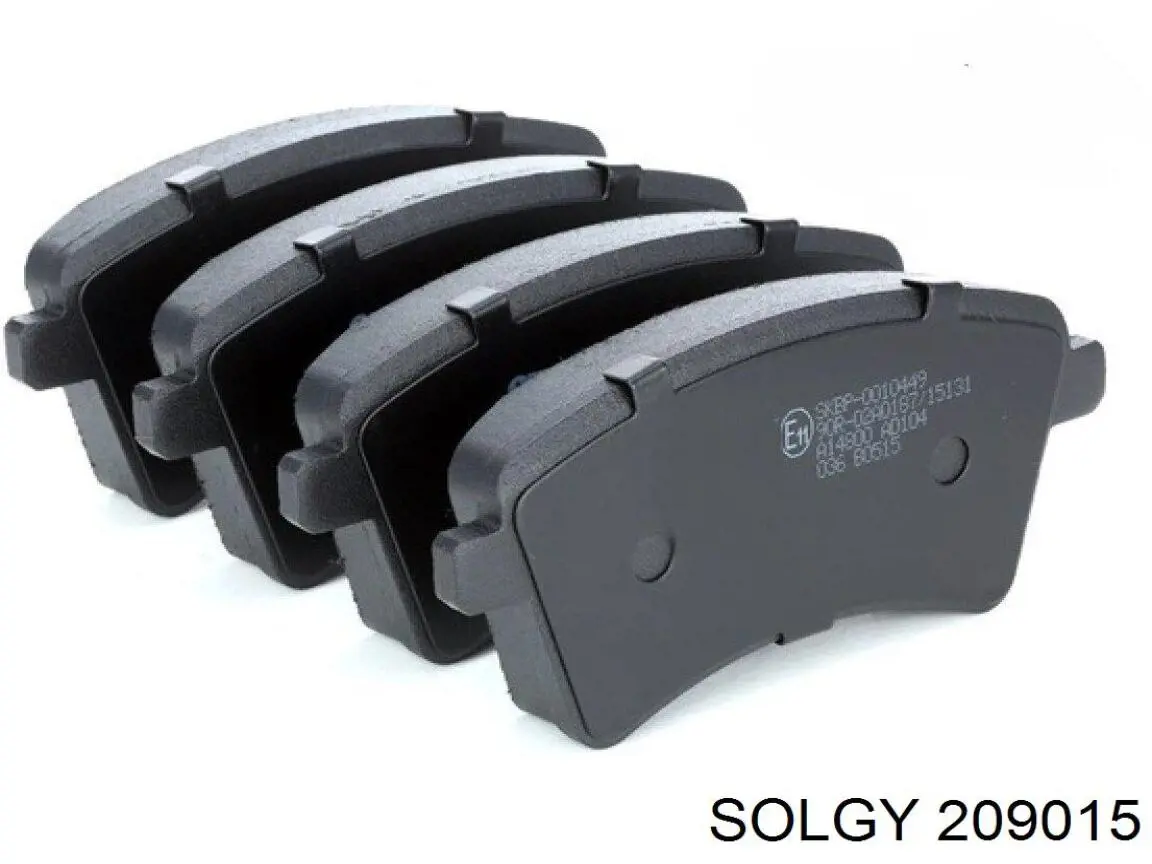 209015 Solgy Колодки гальмівні задні, дискові