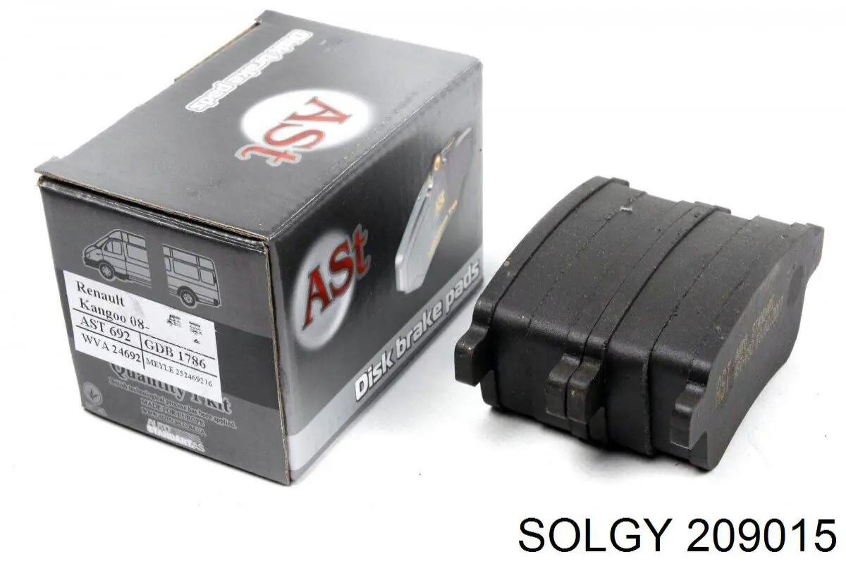 Задні гальмівні колодки Solgy 209015 ціна, від 11.00 USD