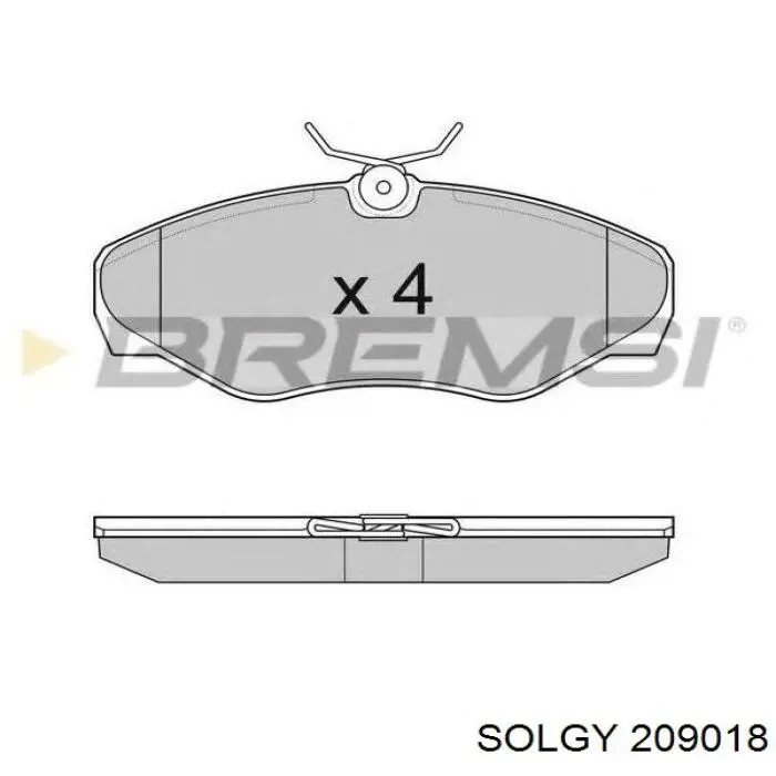 209018 Solgy Передні гальмівні колодки